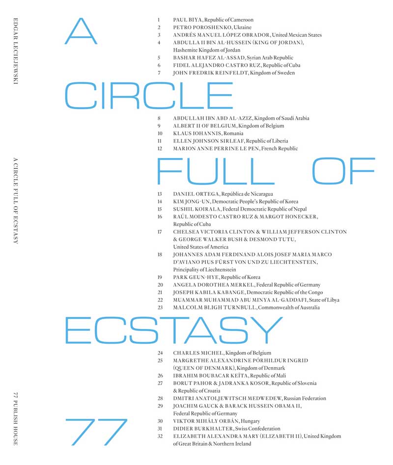 Edgar Leciejewski A CIRCLE FULL OF ECSTASY, 2018